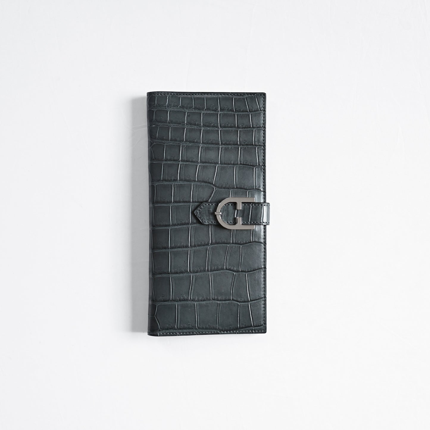 OUTLET《TRIONFAL LONG - GRIGIO》クロコダイル長財布