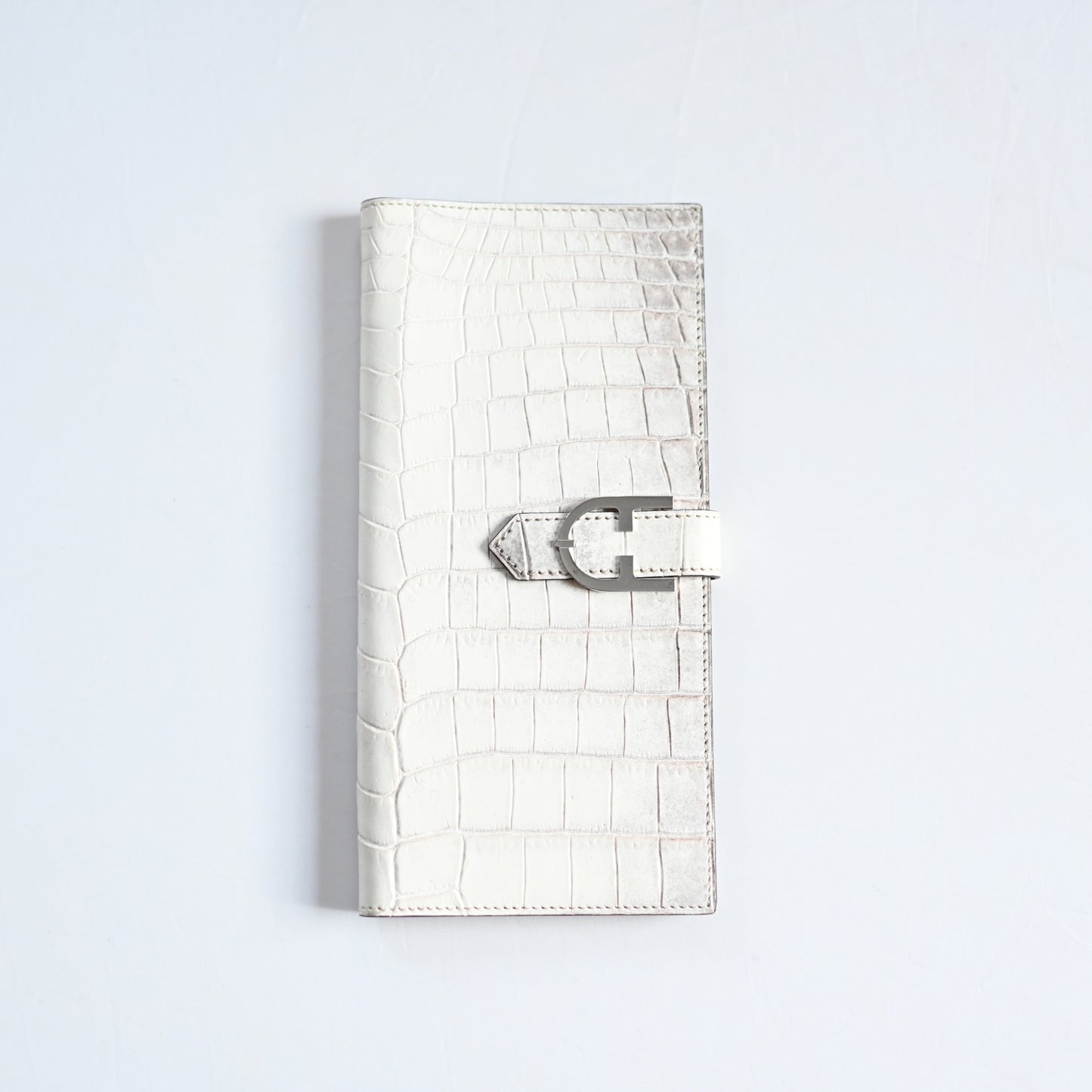 OUTLET《TRIONFAL LONG - HIMALAYA BIANCA》クロコダイル長財布