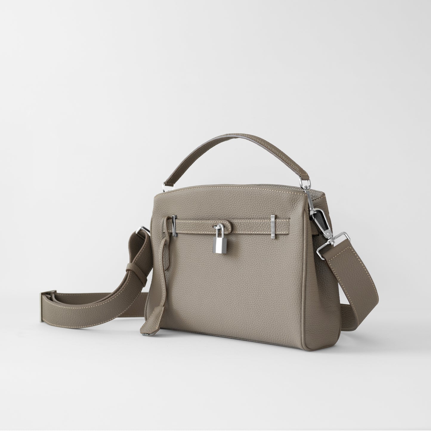 《NAVONA Piccola Taurillon - Taupe》3WAY ミニショルダーバッグ